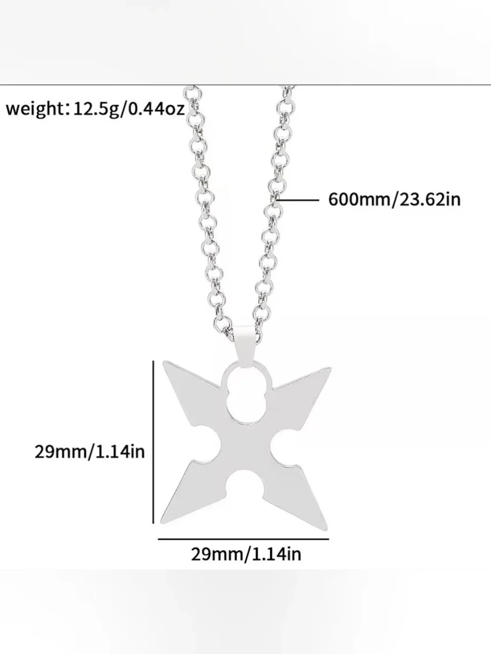 Kingdom Hearts Roxas Silver Tone Necklace